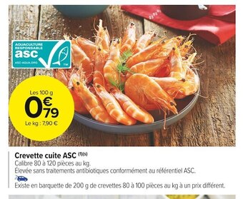 Carrefour Market Crevette cuite asc offre