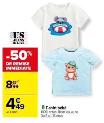 Carrefour T-shirt bébé offre