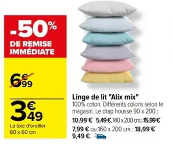 Carrefour Linge de lit "Alix mix" offre