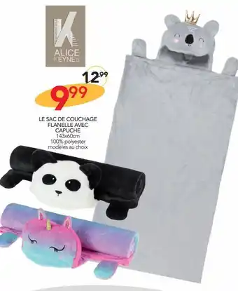 Stokomani Le sac de couchage flanelle avec capuche offre