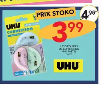Stokomani Les 3 rollers de correction mini pastel offre