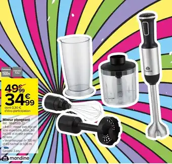 Carrefour Mixeur plongeant Réf. : MHB1500-22 offre