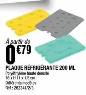La Foir'Fouille Plaque réfrigérante 200ml offre