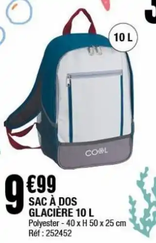 La Foir'Fouille Sac à dos glacière 10l offre