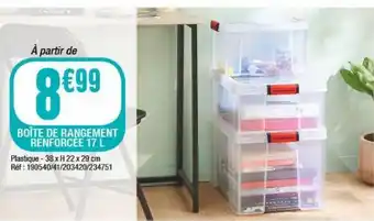 La Foir'Fouille Boite de rangement renforcée 17l offre