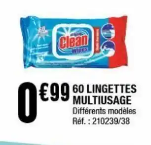 La Foir'Fouille 60 lingettes multiusages offre