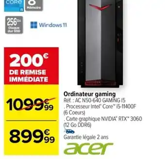 Carrefour Ordinateur gaming offre