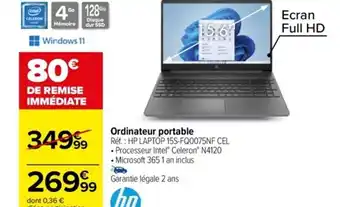 Carrefour Ordinateur portable offre