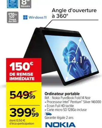 Carrefour Ordinateur portable offre