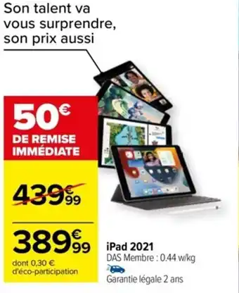 Carrefour iPad 2021 offre
