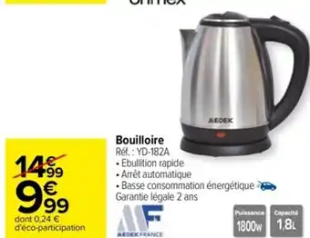 Carrefour Bouilloire Réf. : YD-182A offre