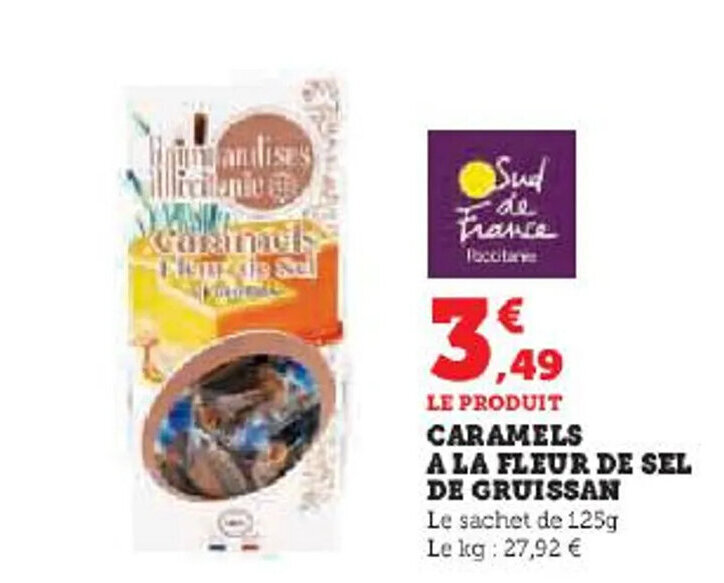 Promo CARAMELS A LA FLEUR DE SEL DE GRUISSAN chez Super U