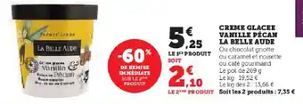 Super U CREME GLACEE VANILLE PÉCAN LA BELLE AUDE offre