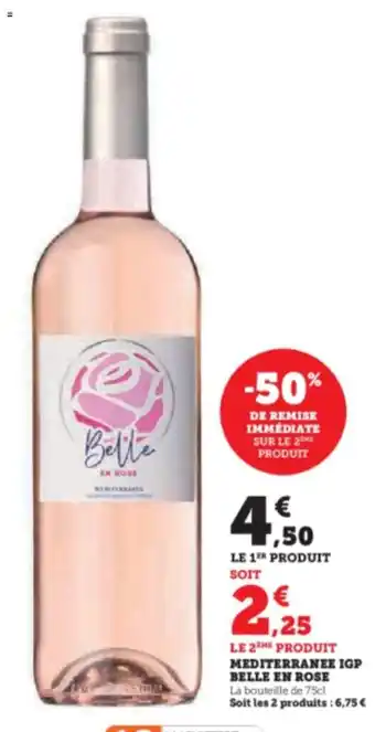 Super U MEDITERRANEE IGP BELLE EN ROSE offre