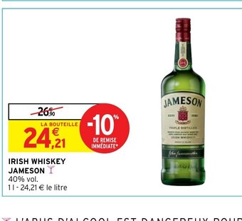 Intermarché Hyper IRISH WHISKEY JAMESON offre