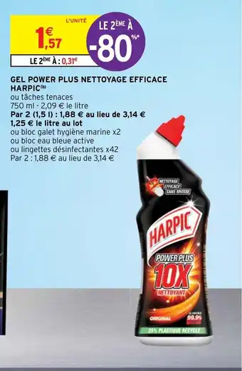 GEL POWER PLUS NETTOYAGE EFFICACE HARPIC (b)