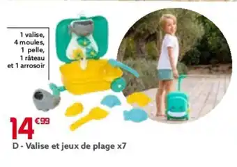 Gifi D - Valise et jeux de plage x7 offre