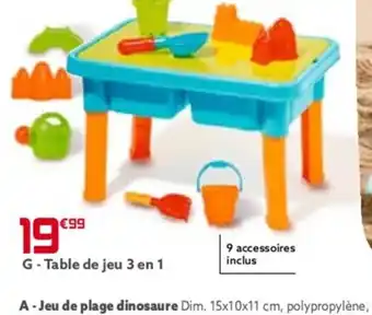Gifi G - Table de jeu 3 en 1 offre