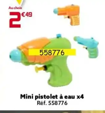 Gifi Mini pistolet à eau x4 Réf. 558776 offre