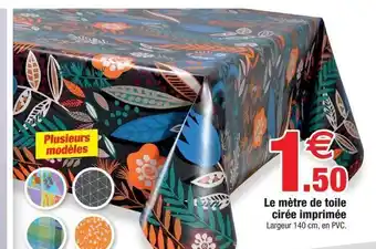 Bazarland Le metre de toile cirée impirmée offre