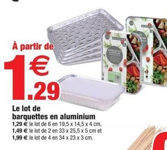 Bazarland Le lot de barquettes en aluminium offre
