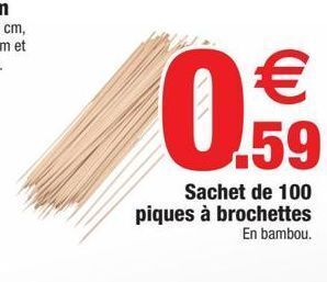 Bazarland Sachet de 100 piques à brochettes offre