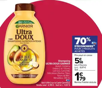 Carrefour Shampoing Ultra DOUX offre