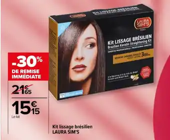 Carrefour Kit lissage brésilien LAURA SIM'S offre