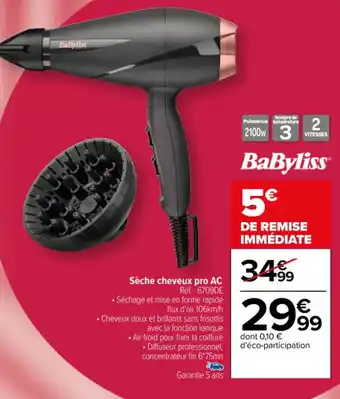 Carrefour Sèche cheveux pro AC Ref.: 6709DE offre
