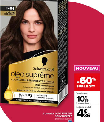 Carrefour Coloration OLEO SUPREME SCHWARZKOPF offre