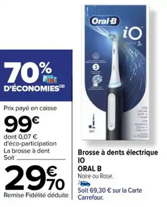Carrefour Brosse à dents électrique ORAL B offre