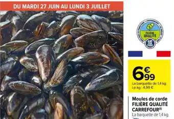 Carrefour Moules de corde FILIÈRE QUALITÉ offre