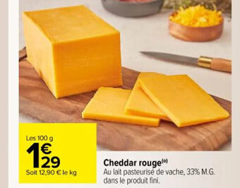 Carrefour Cheddar rouge() offre