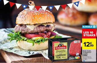 Carrefour Steaks hachés "Le Grand Cru" surgelés CHARAL offre