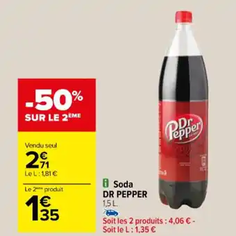 Carrefour i Soda DR PEPPER 1,5 L. offre