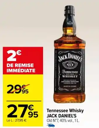 Tennessee Whisky JACK DANIEL'S Old NÂș7, 40% vol., 1 L.