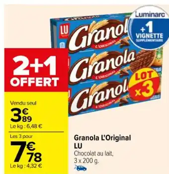 Carrefour Granola L'Original LU offre