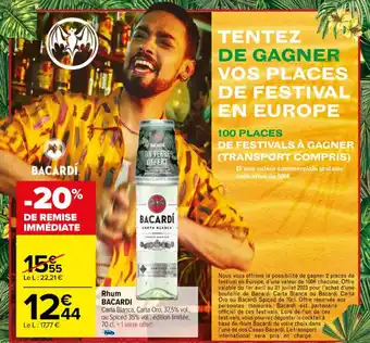 Carrefour Rhum BACARDI offre