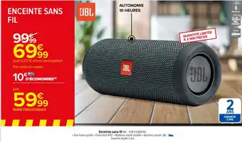 Carrefour Enceinte sans fil Réf. : FLIP ESSENTIAL offre