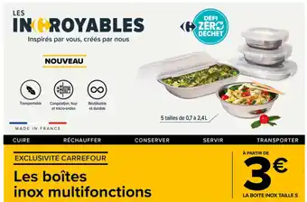 Carrefour Les boîtes inox multifonctions offre