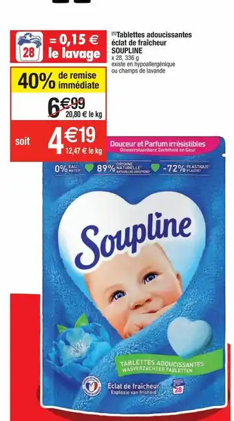 Cora x Carrefour Adoucissant soupline offre