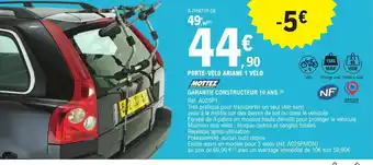 E.Leclerc L'Auto PORTE-VÉLO ARIANE 1 VÉLO offre