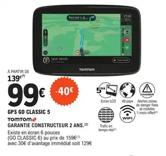 E.Leclerc L'Auto GPS GO CLASSIC 5 offre