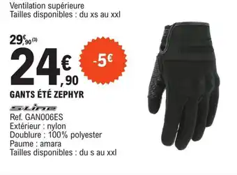 E.Leclerc L'Auto GANTS ÉTÉ ZEPHYR S-Line offre