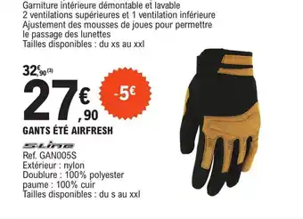 E.Leclerc L'Auto GANTS ÉTÉ AIRFRESH offre