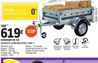 E.Leclerc L'Auto REMORQUE RB 150 offre