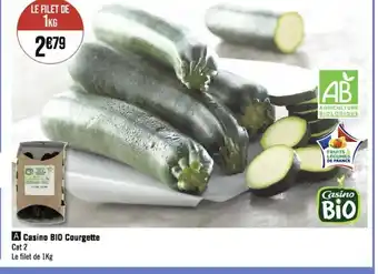 Géant Casino A Casino BIO Courgette Cat 2 offre