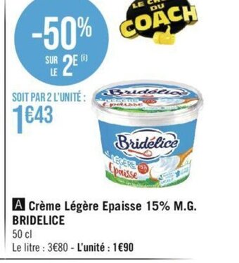 Crème Légère Epaisse 15% M.G. BRIDELICE