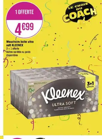 Géant Casino Mouchoirs boite ultra soft KLEENEX offre