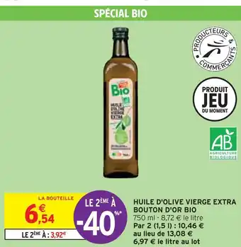 Intermarché Bouton d'or huile d'olive vierge extra bio offre
